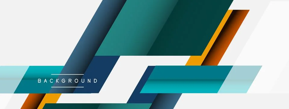 Background. Geometric diagonal square shapes and lines abstract composition 库存插图