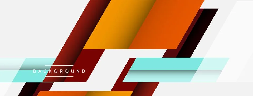 Background. Geometric diagonal square shapes and lines abstract composition Stock Illustration