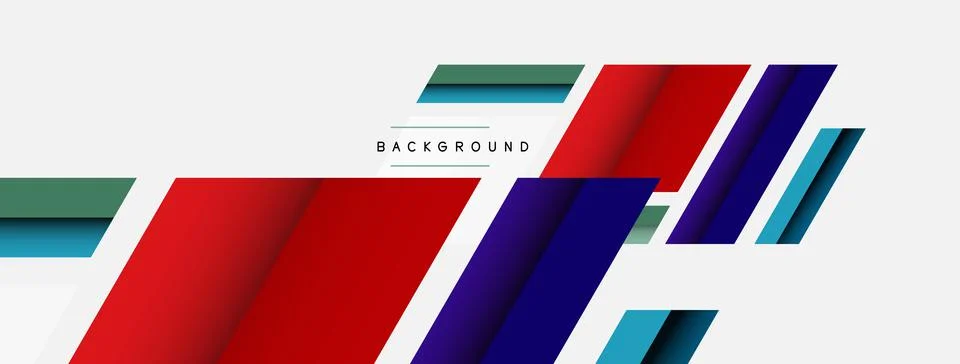 Background. Geometric diagonal square shapes and lines abstract composition Stock Illustration