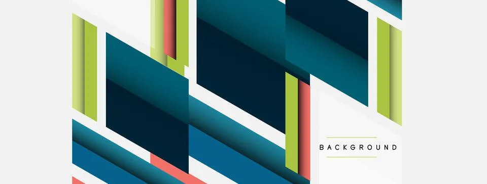 Background. Geometric diagonal square shapes and lines abstract composition 스톡 일러스트
