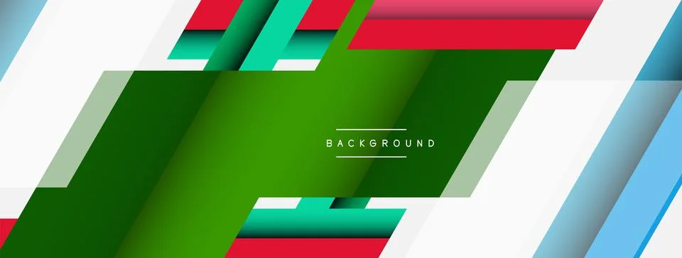 Background. Geometric diagonal square shapes and lines abstract composition Stock Illustration