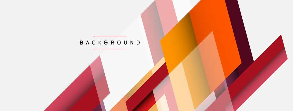 Background. Geometric diagonal square shapes and lines abstract composition Stock Illustration