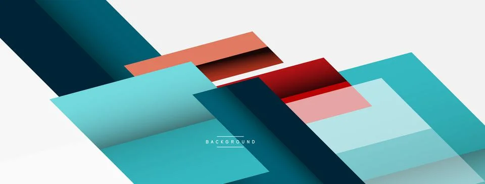 Background. Geometric diagonal square shapes and lines abstract composition Stock Illustration