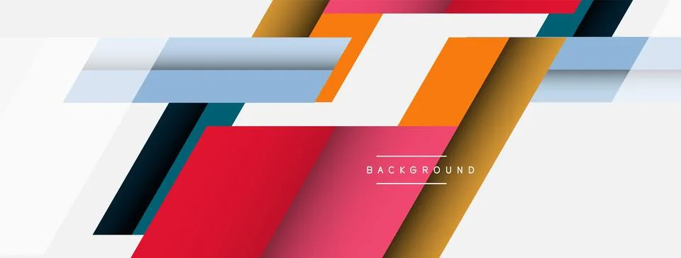 Background. Geometric diagonal square shapes and lines abstract composition Stock Illustration