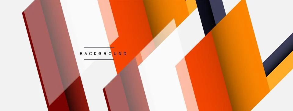 Background. Geometric diagonal square shapes and lines abstract composition Stock Illustration
