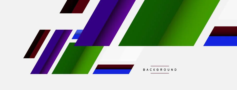 Background. Geometric diagonal square shapes and lines abstract composition 库存插图