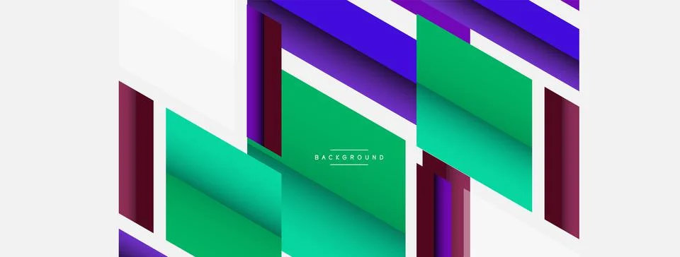 Background. Geometric diagonal square shapes and lines abstract composition Stock Illustration