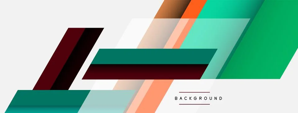Background. Geometric diagonal square shapes and lines abstract composition Stock Illustration