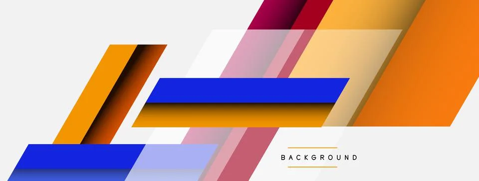 Background. Geometric diagonal square shapes and lines abstract composition 库存插图