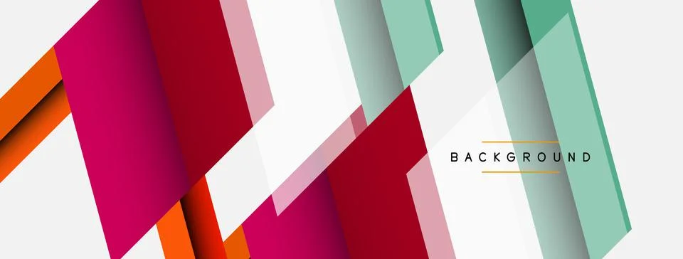 Background. Geometric diagonal square shapes and lines abstract composition Stock Illustration