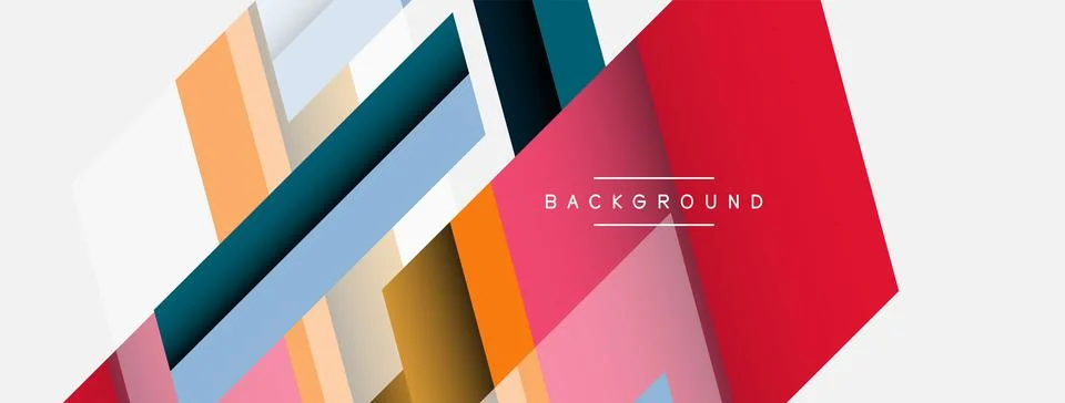 Background. Geometric diagonal square shapes and lines abstract composition Illustrazione stock