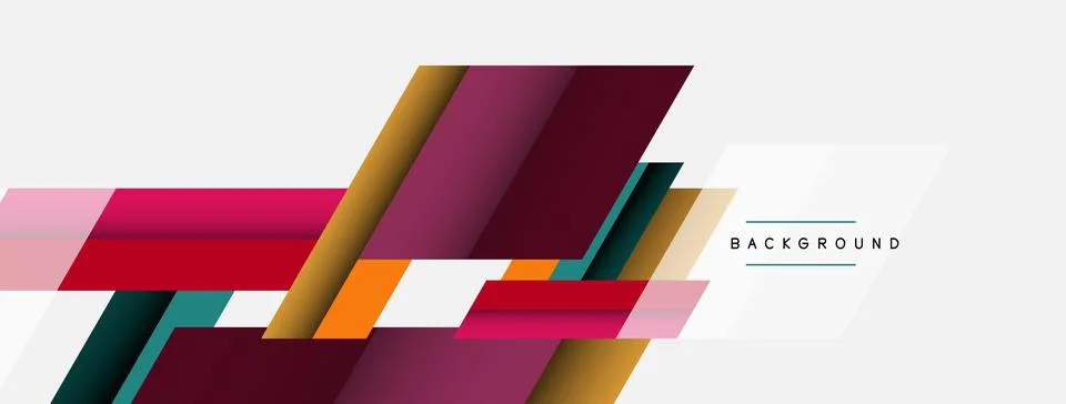 Background. Geometric diagonal square shapes and lines abstract composition Stock Illustration