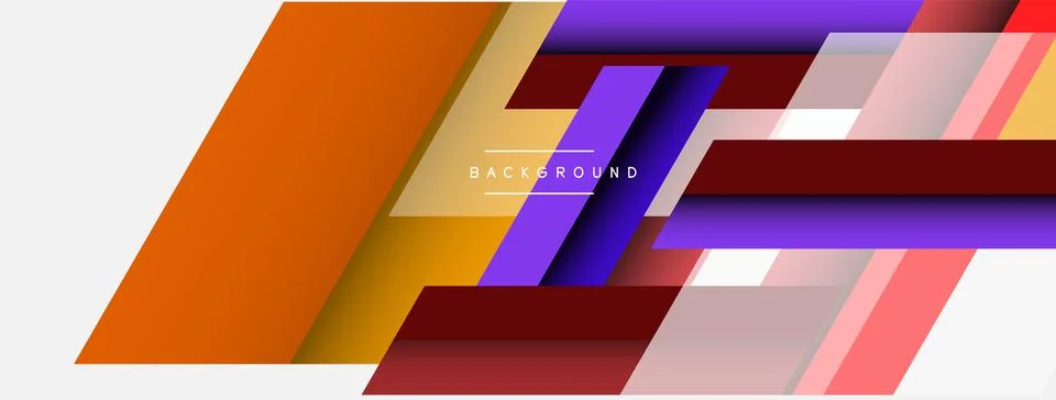 Background. Geometric diagonal square shapes and lines abstract composition Stock Illustration
