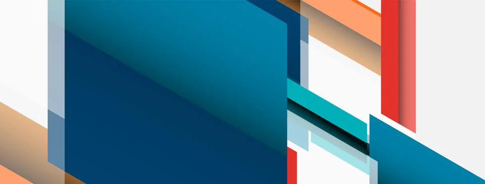 Background. Geometric diagonal square shapes and lines abstract composition 스톡 일러스트