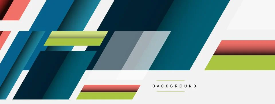 Background. Geometric diagonal square shapes and lines abstract composition Stockillustratie