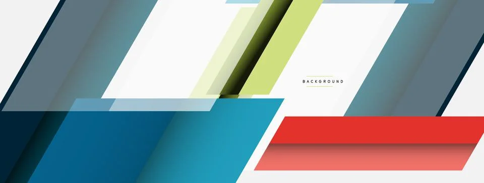 Background. Geometric diagonal square shapes and lines abstract composition 库存插图