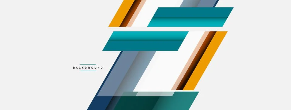 Background. Geometric diagonal square shapes and lines abstract composition Stock Illustration
