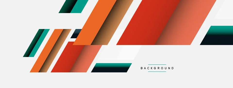 Background. Geometric diagonal square shapes and lines abstract composition Stock Illustration