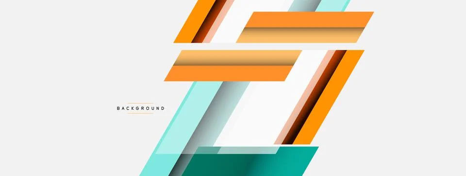 Background. Geometric diagonal square shapes and lines abstract composition Stock Illustration
