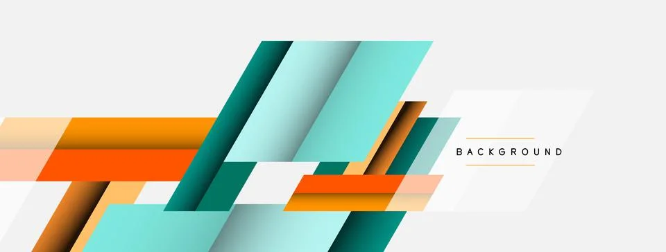 Background. Geometric diagonal square shapes and lines abstract composition Stock Illustration