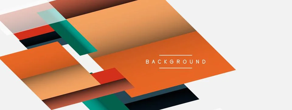 Background. Geometric diagonal square shapes and lines abstract composition Stock Illustration