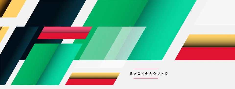 Background. Geometric diagonal square shapes and lines abstract composition 库存插图
