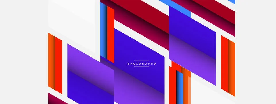 Background. Geometric diagonal square shapes and lines abstract composition Stockillustratie
