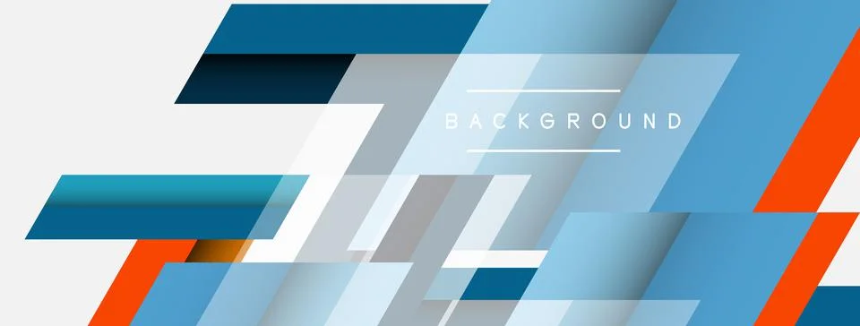 Background. Geometric diagonal square shapes and lines abstract composition 库存插图