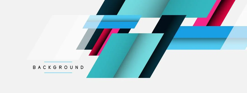 Background. Geometric diagonal square shapes and lines abstract composition Illustrazione stock