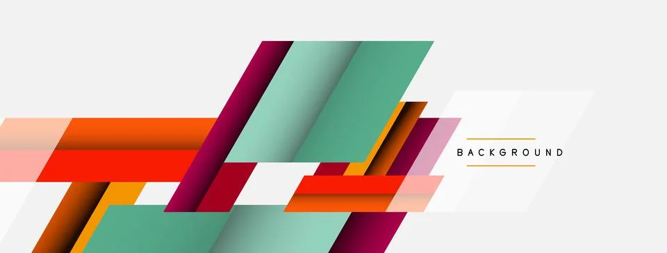 Background. Geometric diagonal square shapes and lines abstract composition Stockillustratie