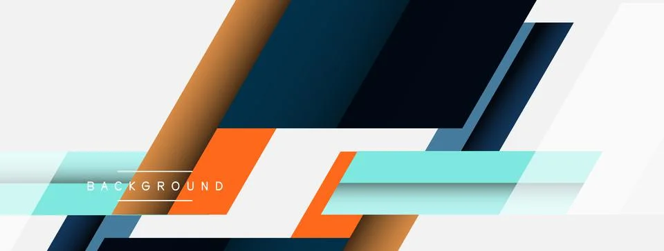 Background. Geometric diagonal square shapes and lines abstract composition 库存插图