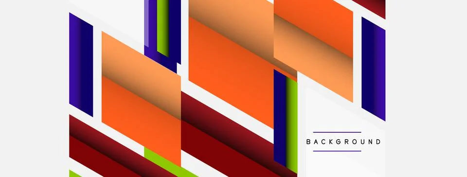 Background. Geometric diagonal square shapes and lines abstract composition Illustrazione stock