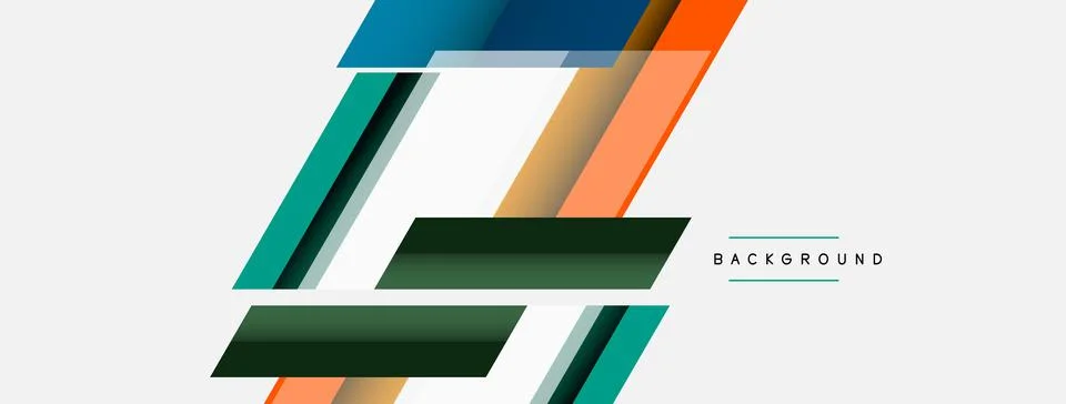 Background. Geometric diagonal square shapes and lines abstract composition 库存插图