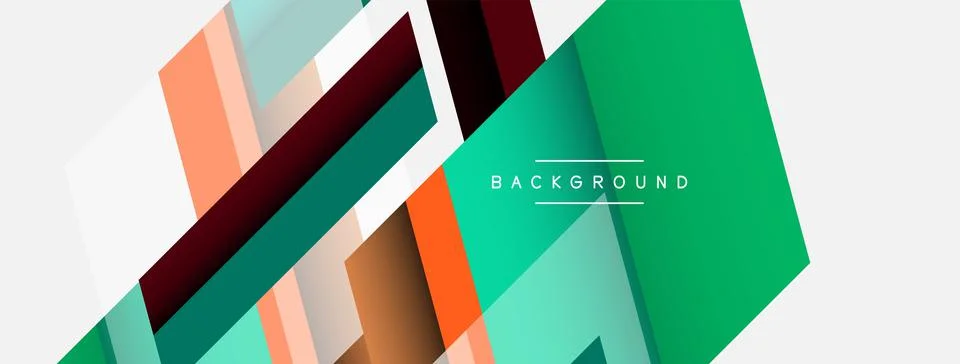 Background. Geometric diagonal square shapes and lines abstract composition Stock Illustration