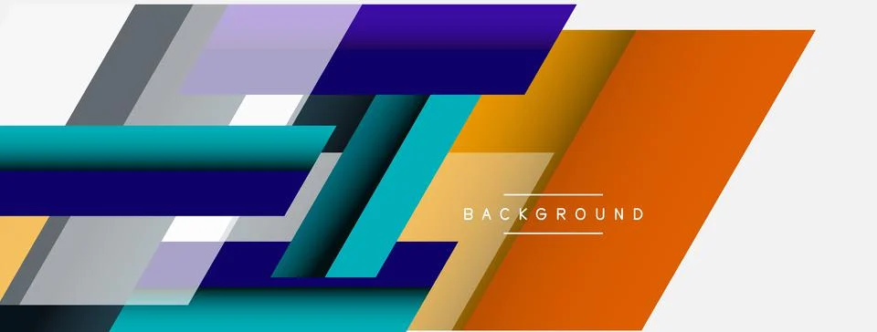 Background. Geometric diagonal square shapes and lines abstract composition Stock Illustration
