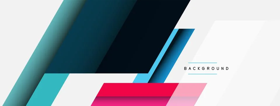 Background. Geometric diagonal square shapes and lines abstract composition Stock Illustration