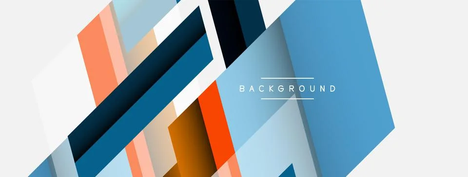 Background. Geometric diagonal square shapes and lines abstract composition Stockillustratie