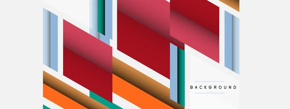 Background. Geometric diagonal square shapes and lines abstract composition 스톡 일러스트