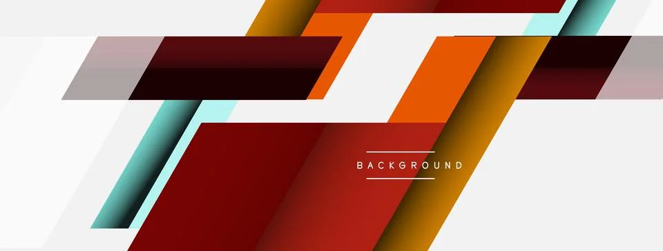 Background. Geometric diagonal square shapes and lines abstract composition Stock Illustration