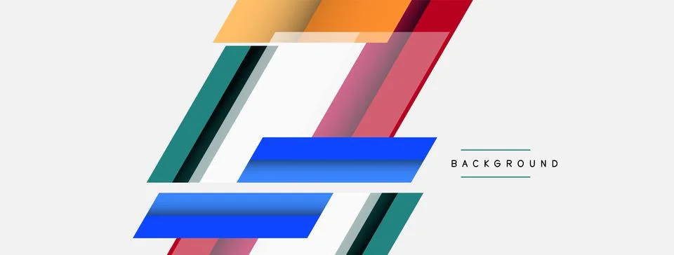 Background. Geometric diagonal square shapes and lines abstract composition Stock Illustration