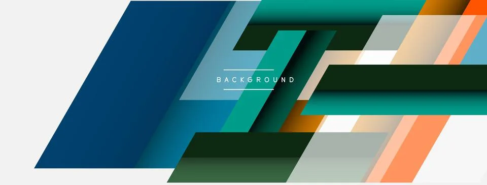 Background. Geometric diagonal square shapes and lines abstract composition Stockillustratie
