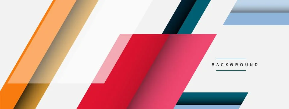 Background. Geometric diagonal square shapes and lines abstract composition Stock Illustration