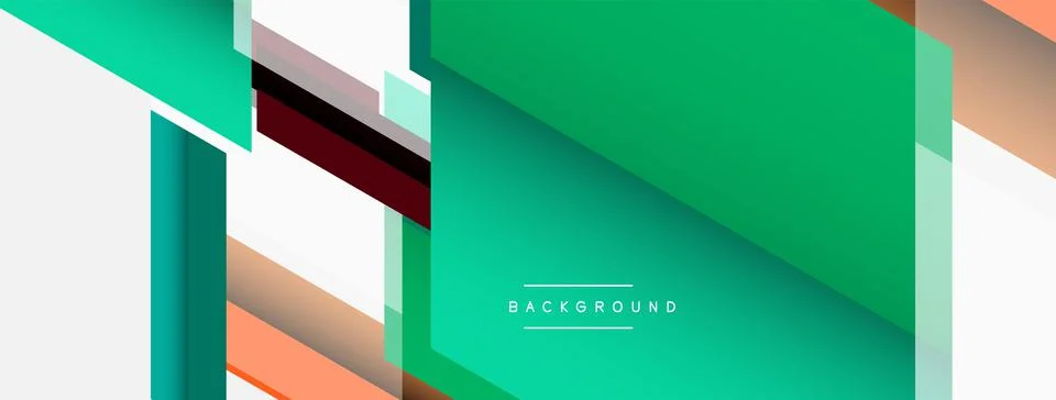 Background. Geometric diagonal square shapes and lines abstract composition Stock Illustration