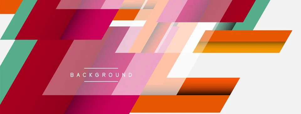 Background. Geometric diagonal square shapes and lines abstract composition Stock Illustration