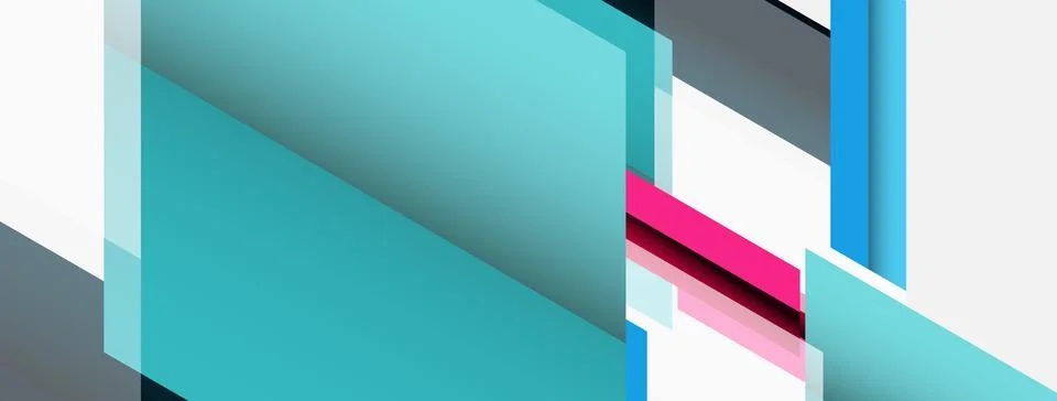 Background. Geometric diagonal square shapes and lines abstract composition Stock Illustration