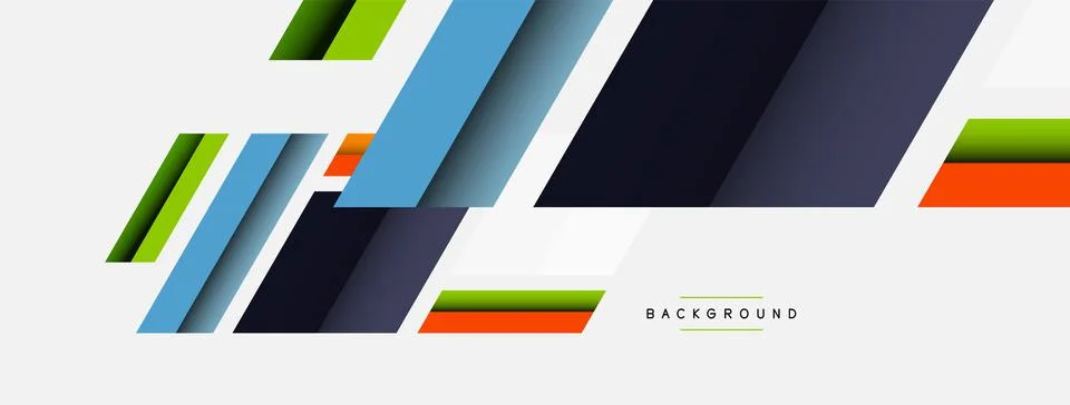 Background. Geometric diagonal square shapes and lines abstract composition Stock Illustration