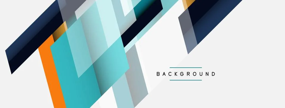 Background. Geometric diagonal square shapes and lines abstract composition Stock Illustration