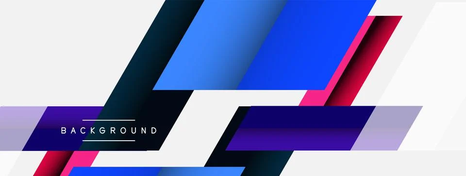 Background. Geometric diagonal square shapes and lines abstract composition Stock Illustration