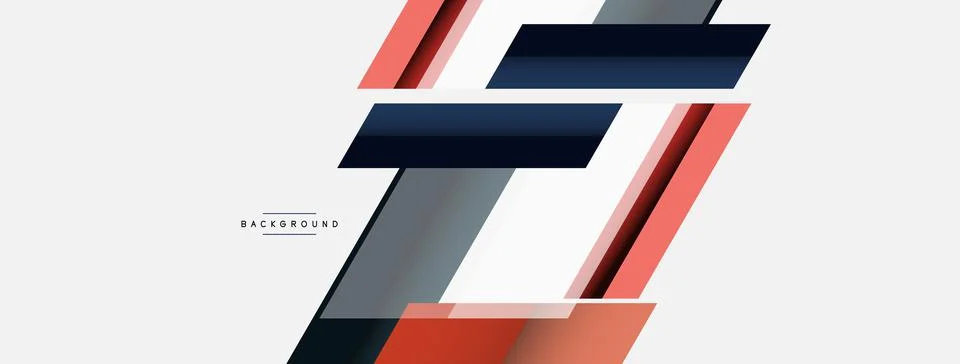 Background. Geometric diagonal square shapes and lines abstract composition Stock Illustration