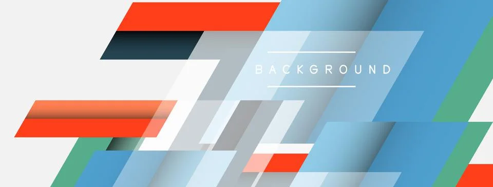 Background. Geometric diagonal square shapes and lines abstract composition Stockillustratie